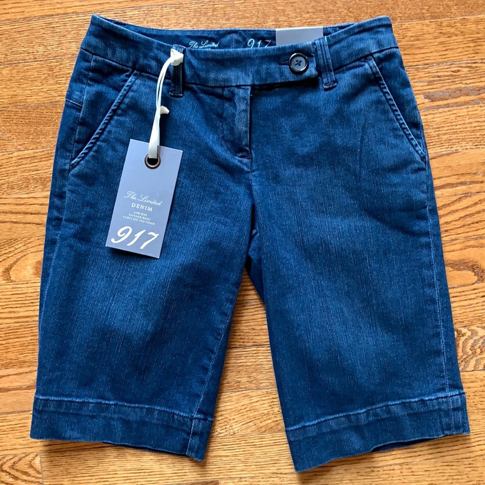 NWT THE LIMITED DENIM BERMUDA SHORTS SIZE 2